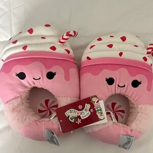 Kids Pink Dessert Plush Neck Pillow - Cute Smiles